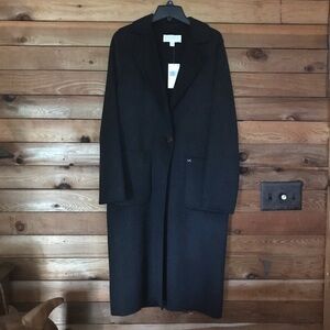 Michael Michael Kors  Double Face Nicke Charcoal Wool Coat 2 NWT